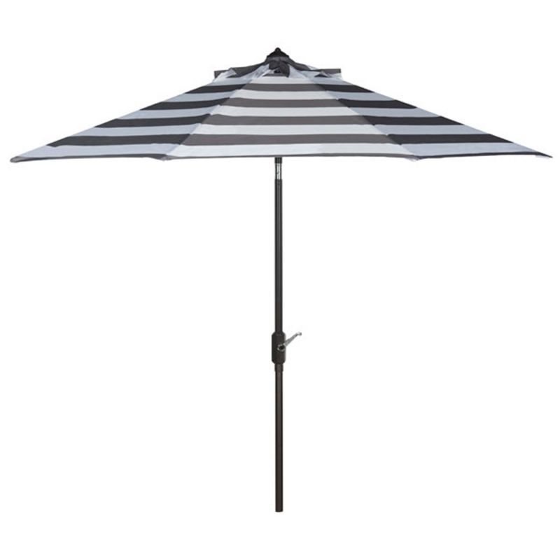 Safavieh - Iris Fashion Line 9Ft Umbrella - Grey - White - PAT8004D