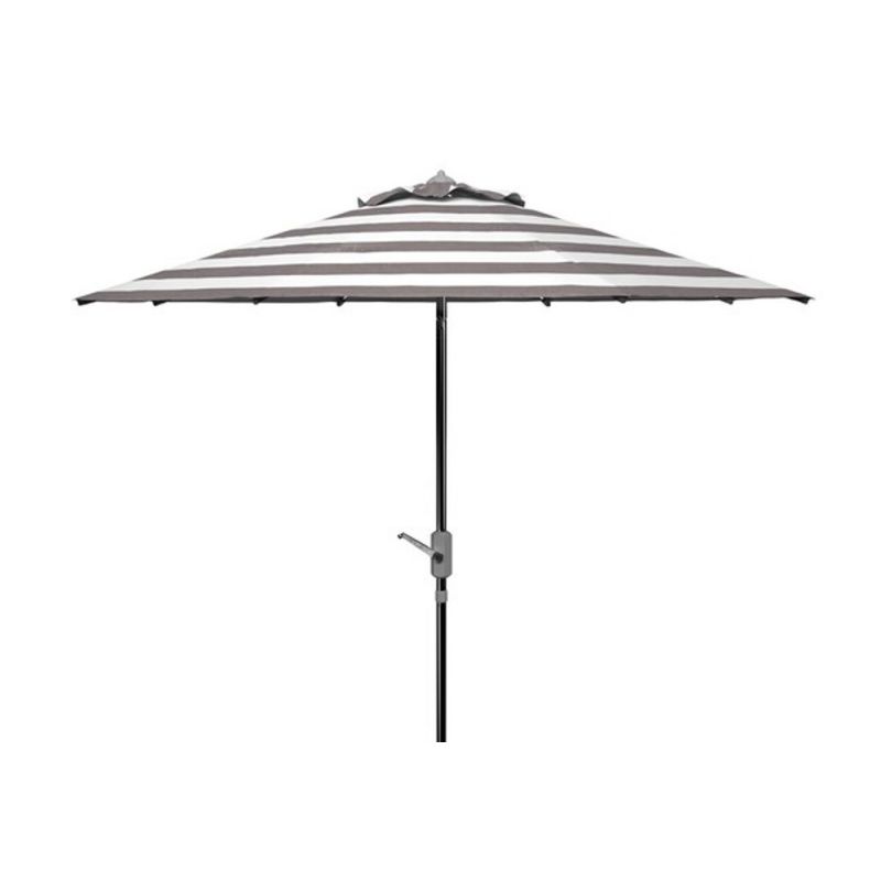 Safavieh - Iris Fashion Line 9Ft Umbrella - Grey - White - PAT8004G