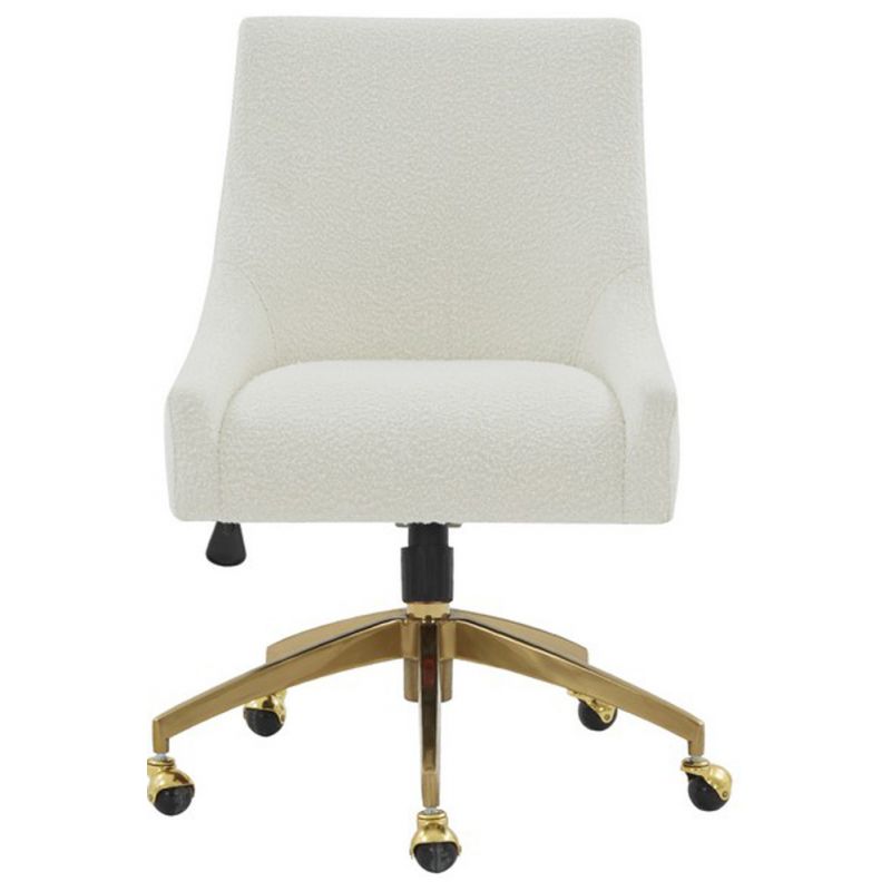 Safavieh - Couture - Jakob Adjustable Desk Chair - Ivory - Gold - SFV4776E