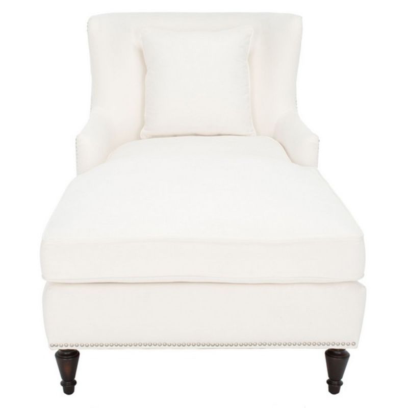 Safavieh - Couture - Jamie Upholstered Chaise Loung - Ivory - KNT4108A