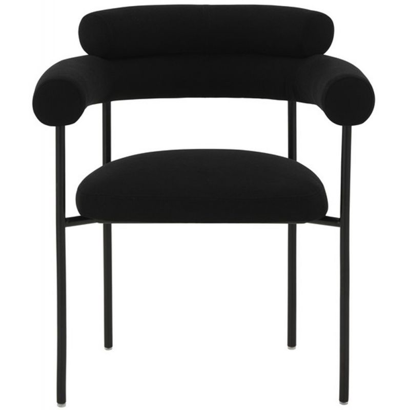 Safavieh - Couture - Jaslene Curved Back Dining Chair - Black - Black - SFV4791B
