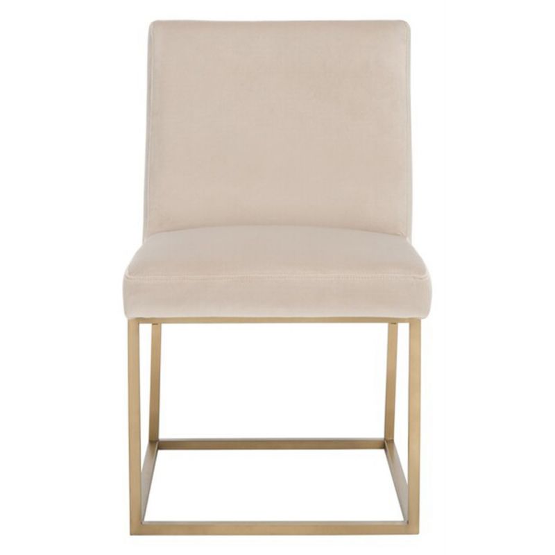 Safavieh - Couture - Jenette Dining Chair - Taupe - Gold - KNT7042G