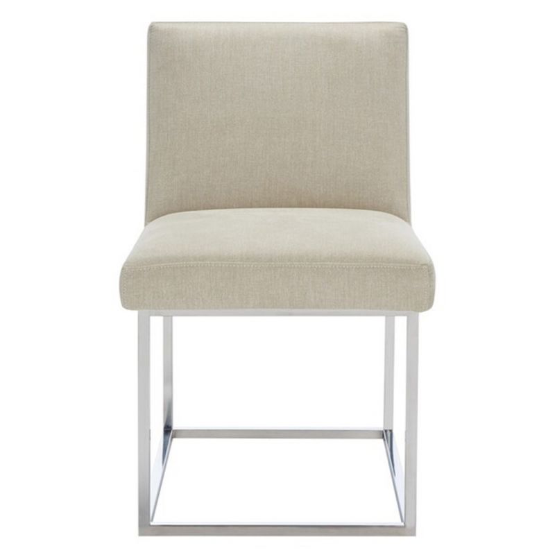 Safavieh - Couture - Jenette Dining Chair - Taupe - Silver - KNT7042B