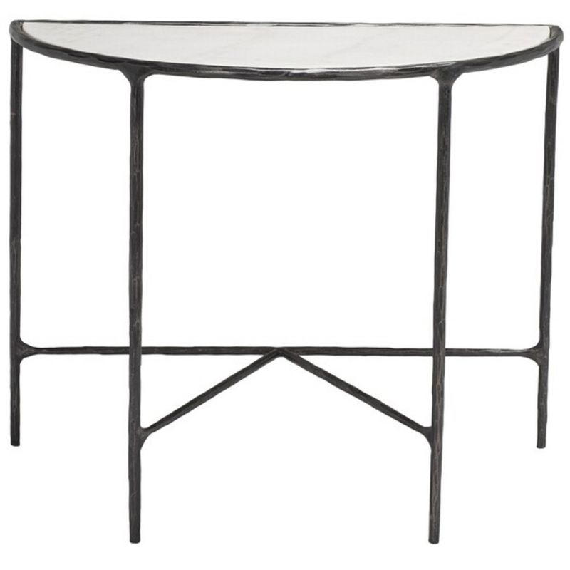 Safavieh - Couture - Jessa Forged Metal Console Table - Black - White - SFV9506D