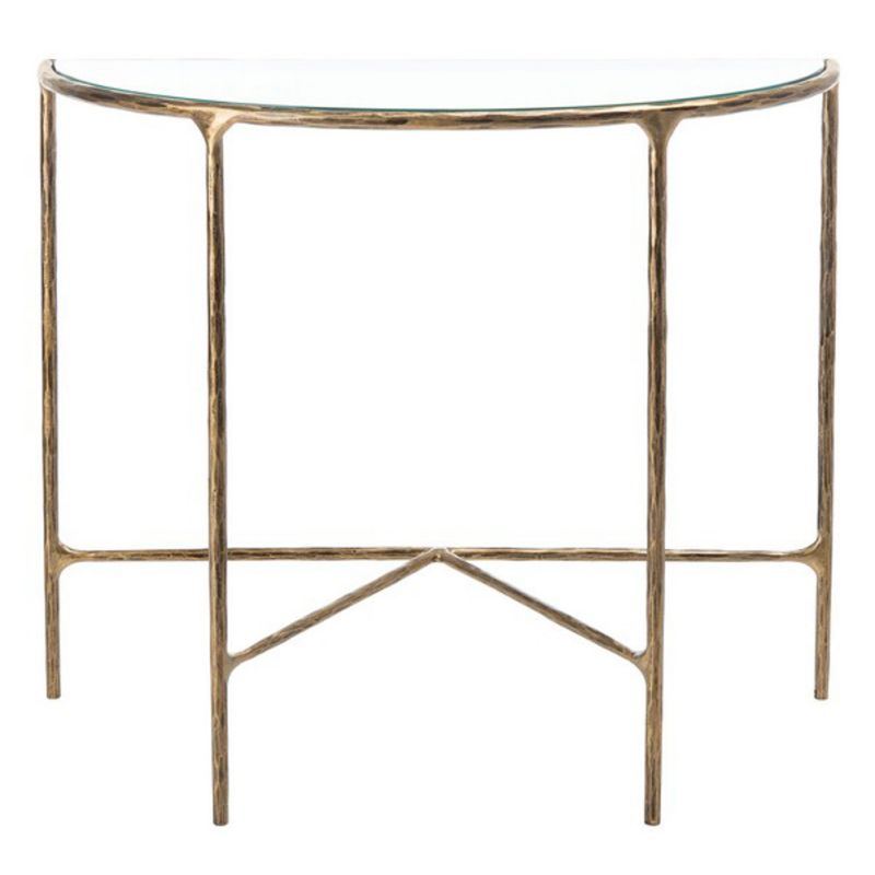 Safavieh - Couture - Jessa Forged Metal Console Table - Brass - SFV9506A