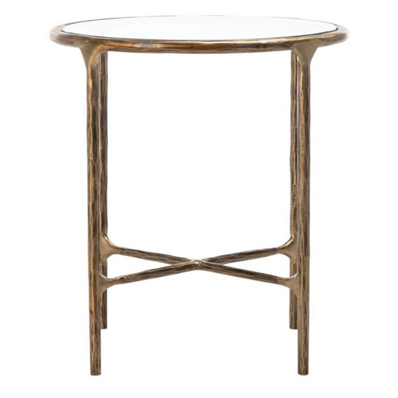 Safavieh - Couture - Jessa Metal Round End Table - Brass - SFV9505A