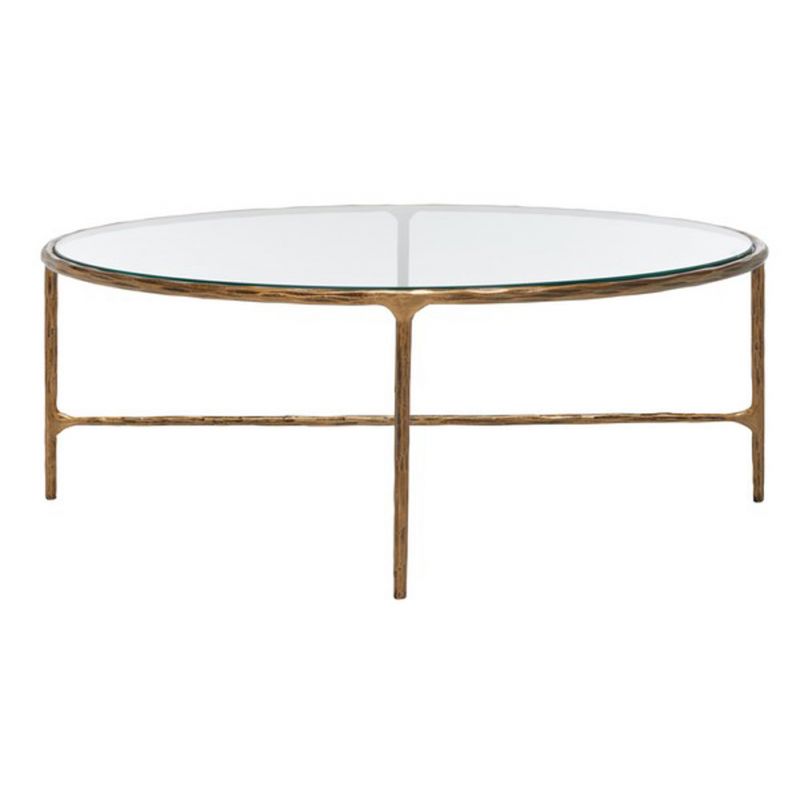 Safavieh - Couture - Jessa Oval Metal Coffee Table - Brass - SFV9521A