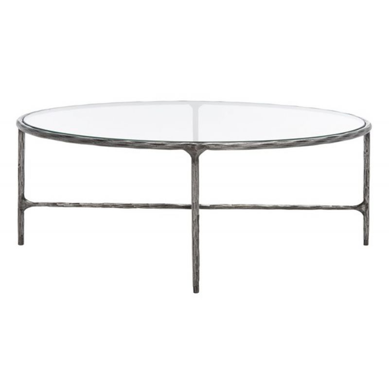 Safavieh - Couture - Jessa Oval Metal Coffee Table - Silver - SFV9521B