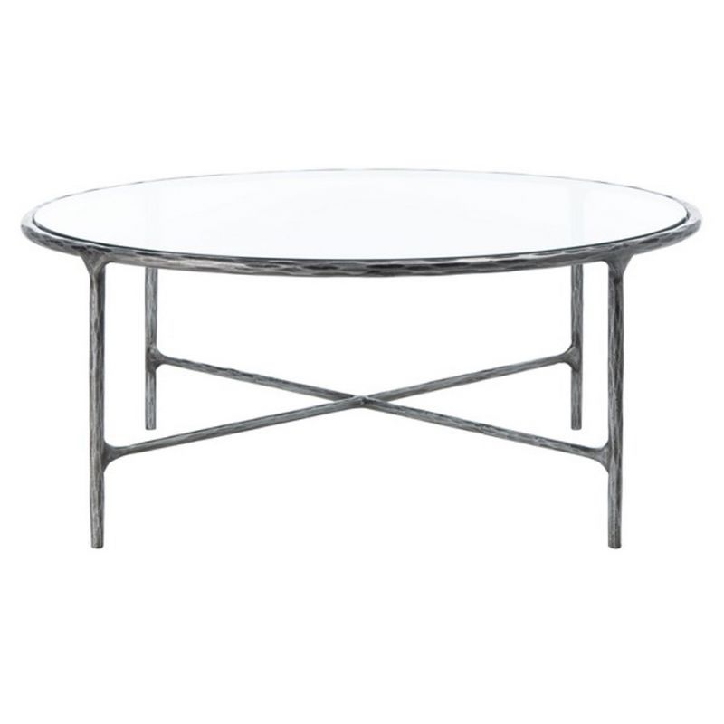 Safavieh - Couture - Jessa Round Metal Coffee Table - Silver - SFV9501B