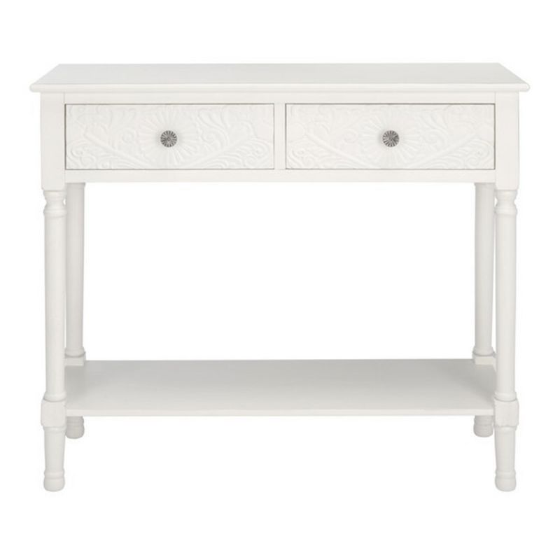 Safavieh - Josie 2 Drawer Console Table - Distressed White  - CNS5708A