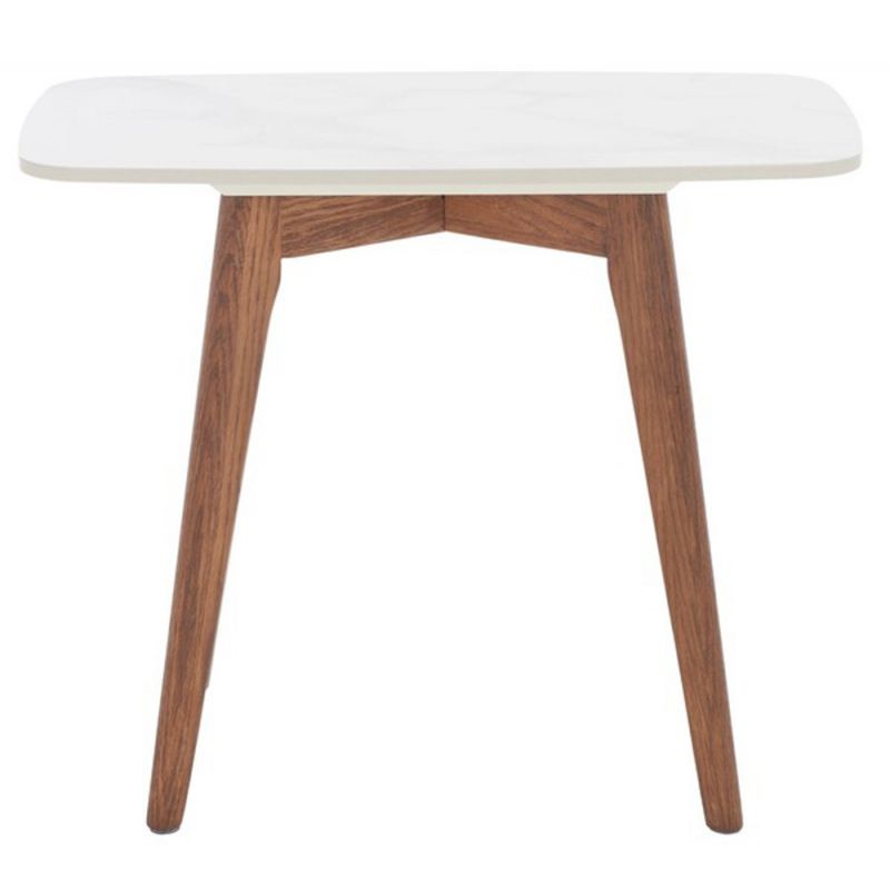 Safavieh - Karina Rectangular End Table - White Ceramic Faux Marble - Wa - ACC8101A