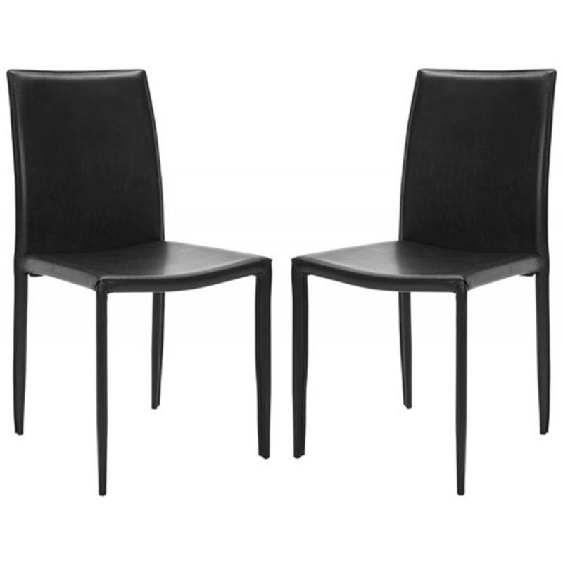 Safavieh - Karna Kd Side Chair - Black  (Set of 2) - FOX2009B-SET2