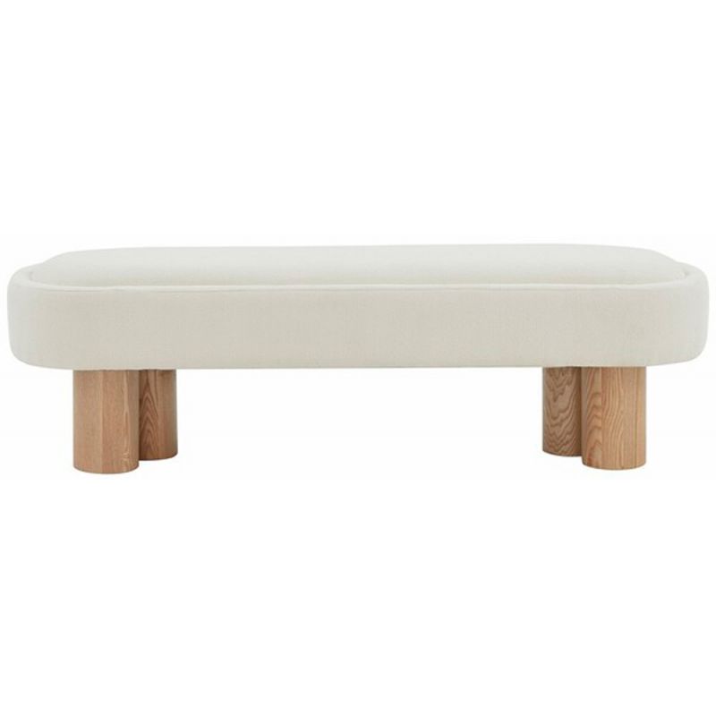 Safavieh - Couture - Katianna Boucle Bench - Ivory - Natural - SFV5080A