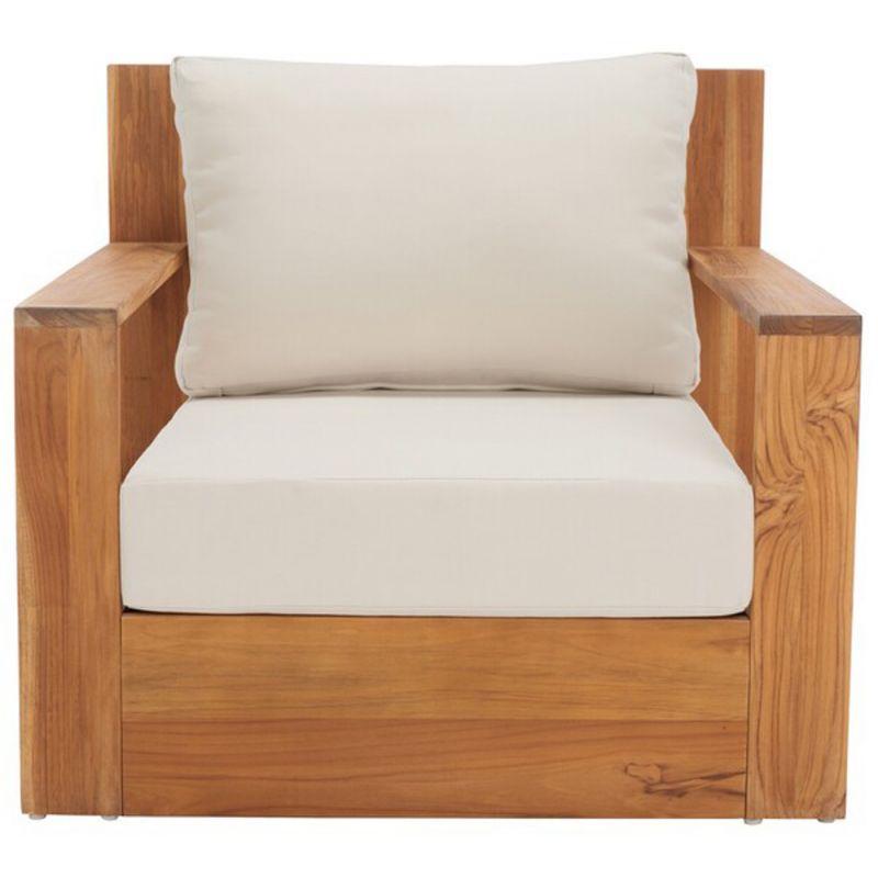 Safavieh - Couture - Kauai Brazil Teak Patio Chair - Natural - Beige - CPT1040A