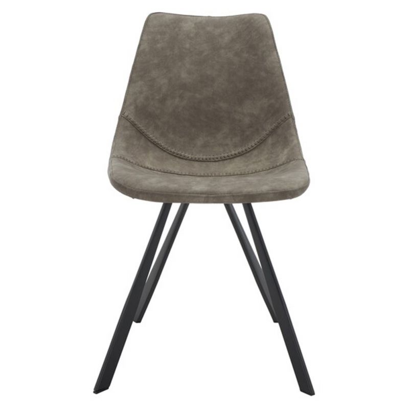 Safavieh - Kayne Dining Chair - Grey - Black  (Set of 2) - DCH3010A-SET2