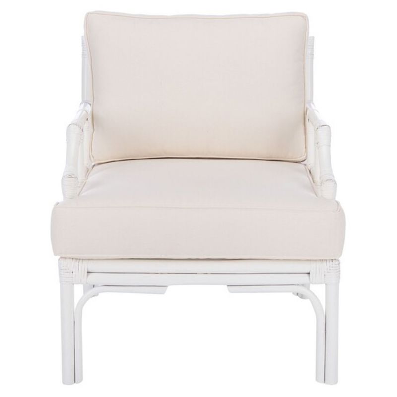 Safavieh - Kazumi Accent Chair W/ Cushion - White - White - ACH6508A