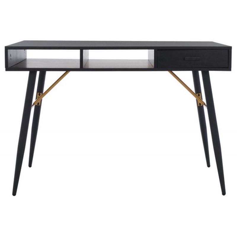 Safavieh - Kerrigan 1 Drawer Wood Desk - Black - DSK5802A