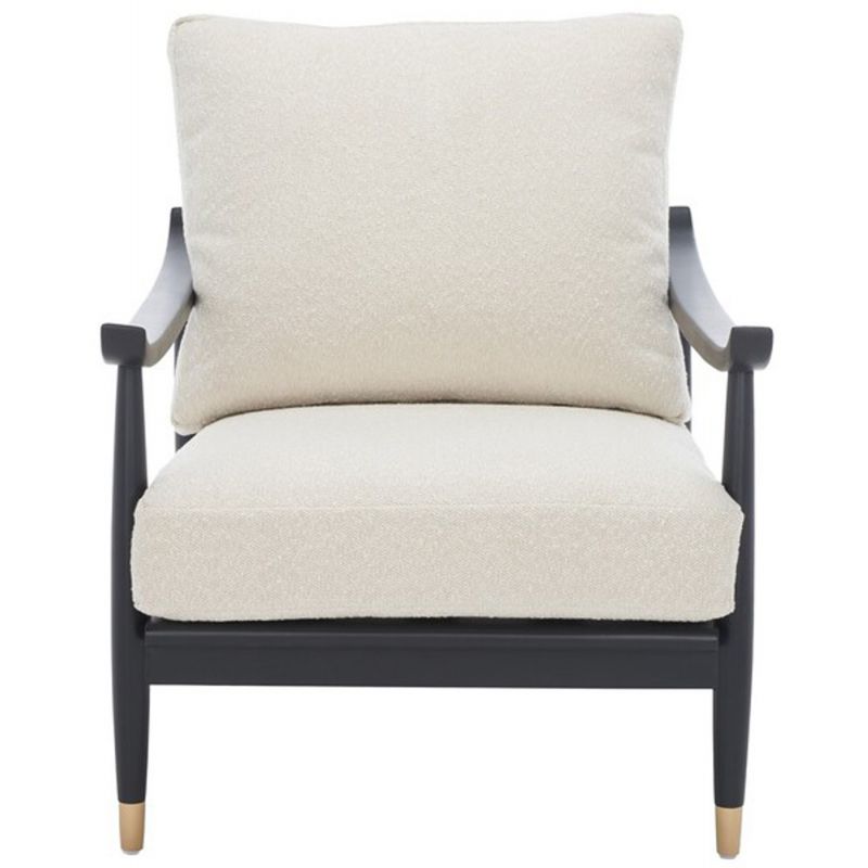 Safavieh - Kiara Mid-Century Accent Chair - Beige - Black - SFV9023C