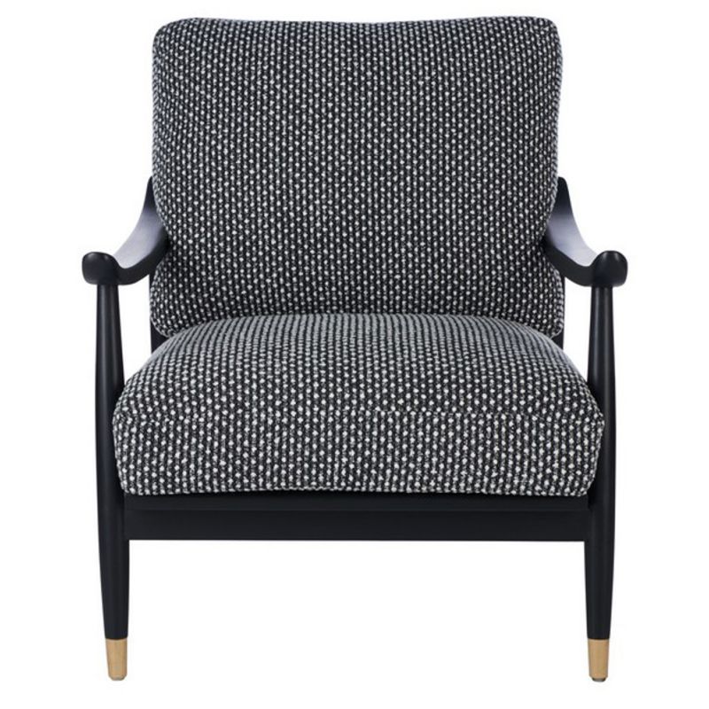 Safavieh - Kiara Mid-Century Accent Chair - Black - White - SFV9023A