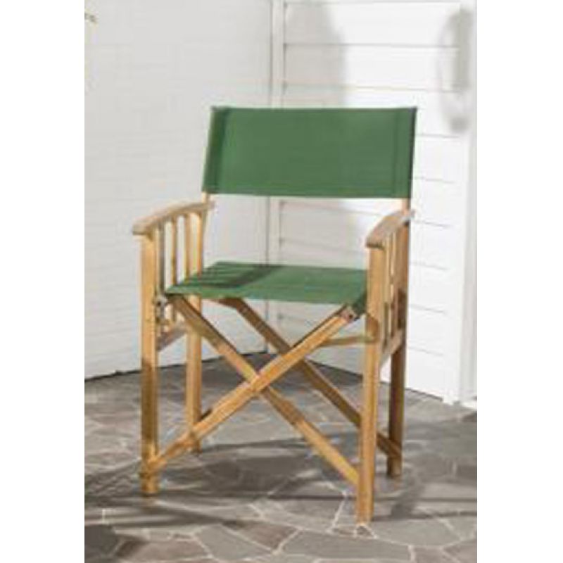 Safavieh - Laguna Director Chair - Natural - Green  (Set of 2) - PAT7004B-SET2