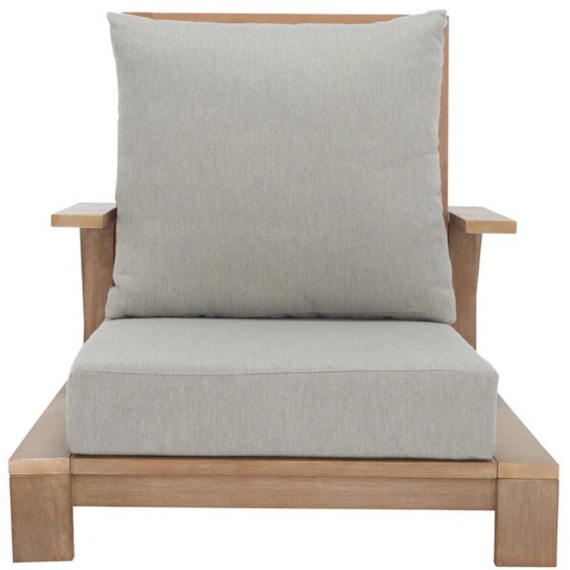 Safavieh - Couture - Lanai Wood Patio Chair - Brown - Light Grey - CPT1038A