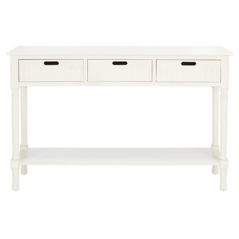 Safavieh - Landers 3Drw Console Table - Distressed White  - CNS5711A