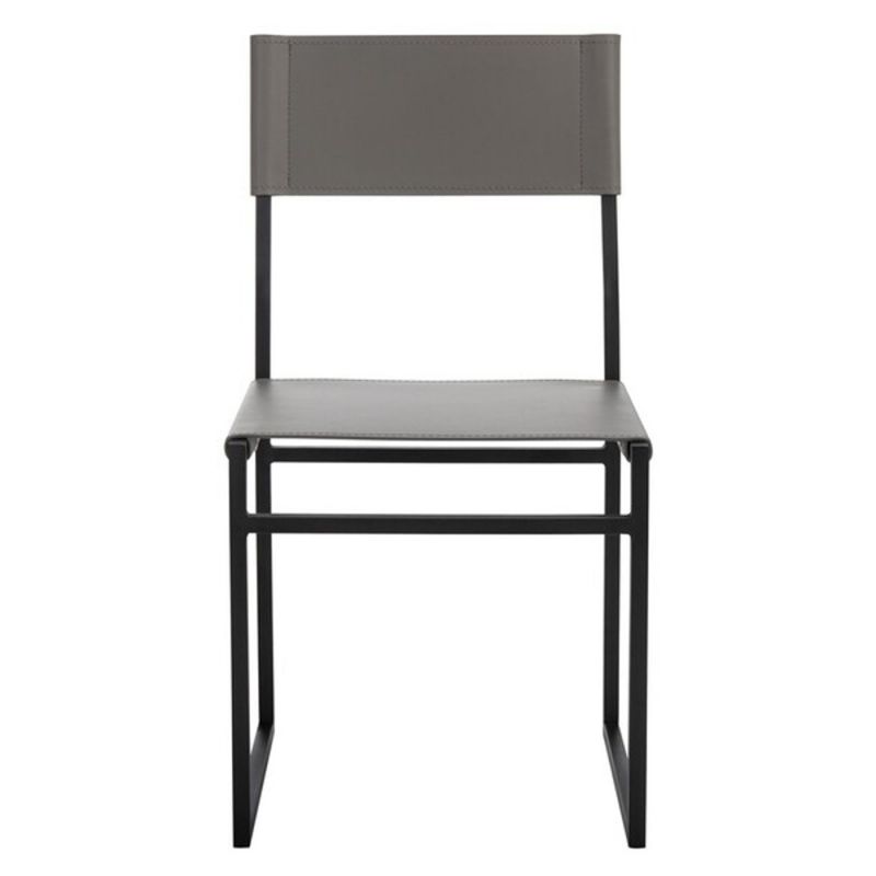 Safavieh - Layne Dining Chair - Grey - Black  (Set of 2) - DCH3003B-SET2