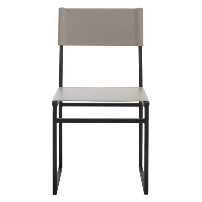 Safavieh - Layne Dining Chair - Light Grey - Black  (Set of 2) - DCH3003A-SET2