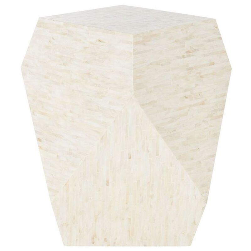 Safavieh - Lea Mosaic Geom Side Table - Multi - Light Beige - TRB1010A