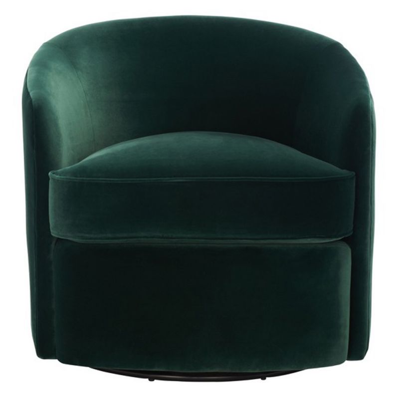 Safavieh - Couture - Lesley Swivel Barrel Chair - Dark Green - KNT4110B