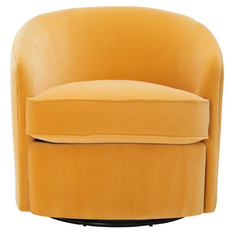 Safavieh - Couture - Lesley Swivel Barrel Chair - Mustard - KNT4110D