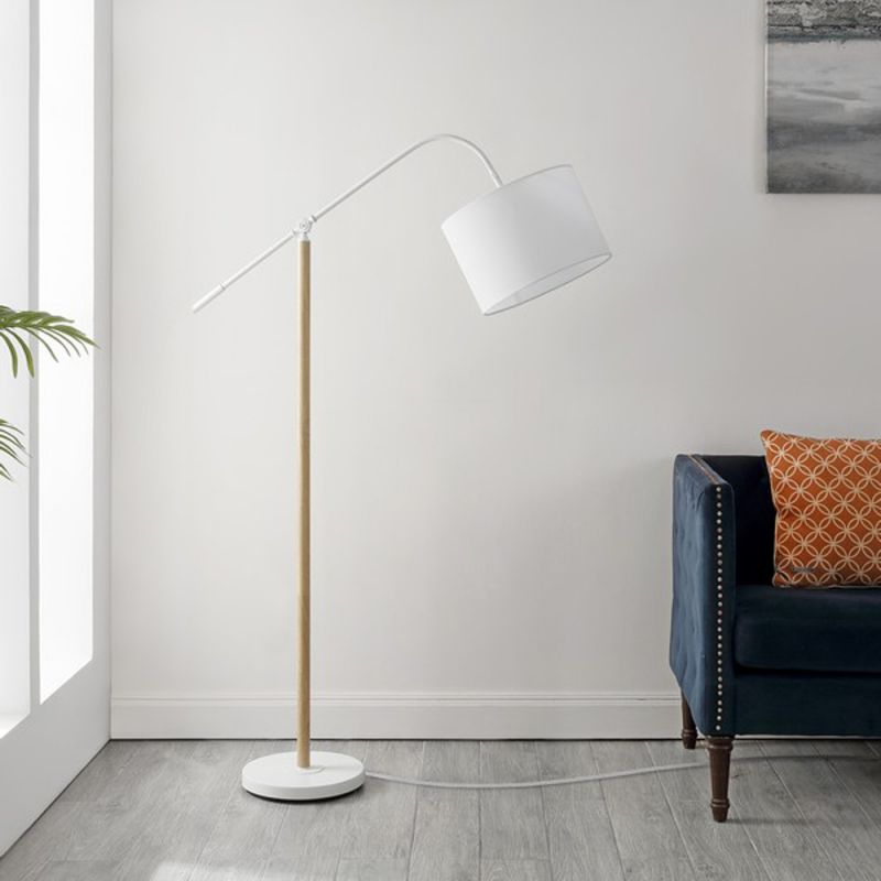 Safavieh - Levitt 61 Inch Floor Lamp - White - Natural - FLL4134A