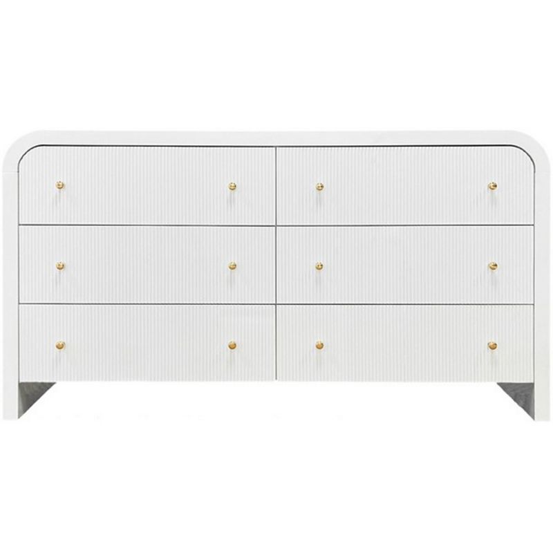 Safavieh - Couture - Liabella 6 Drw Curved Dresser - White - Gold - SFV2144A