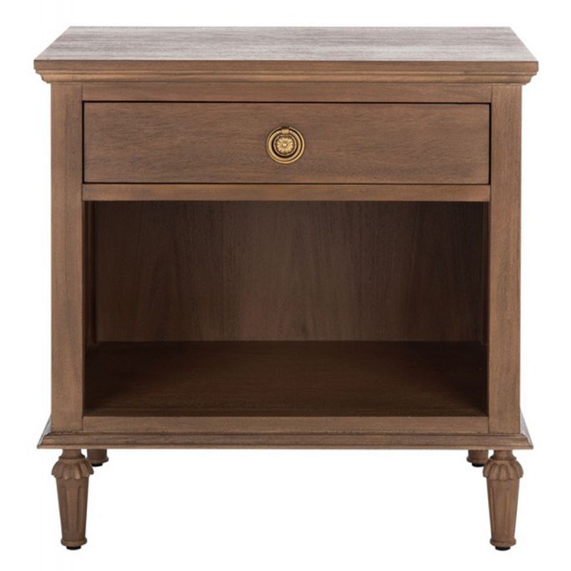Safavieh - Couture - Lisabet 1 Drawer Wd Nightstand - Brown - SFV7704A