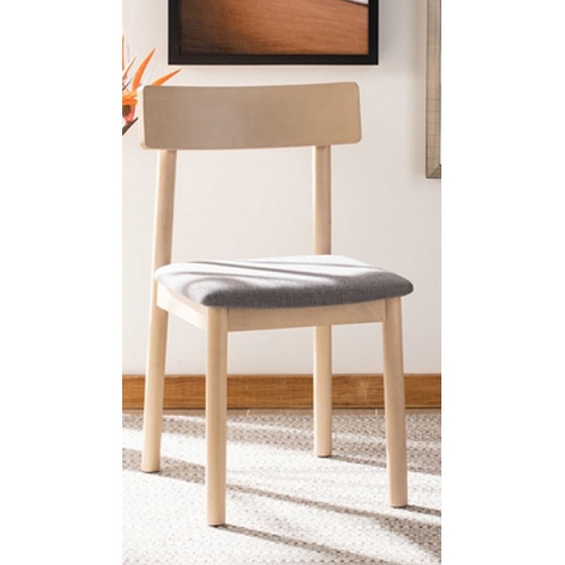 Safavieh - Lizette Retro Dining Chair - White Oak - Grey  (Set of 2) - DCH1002A-SET2