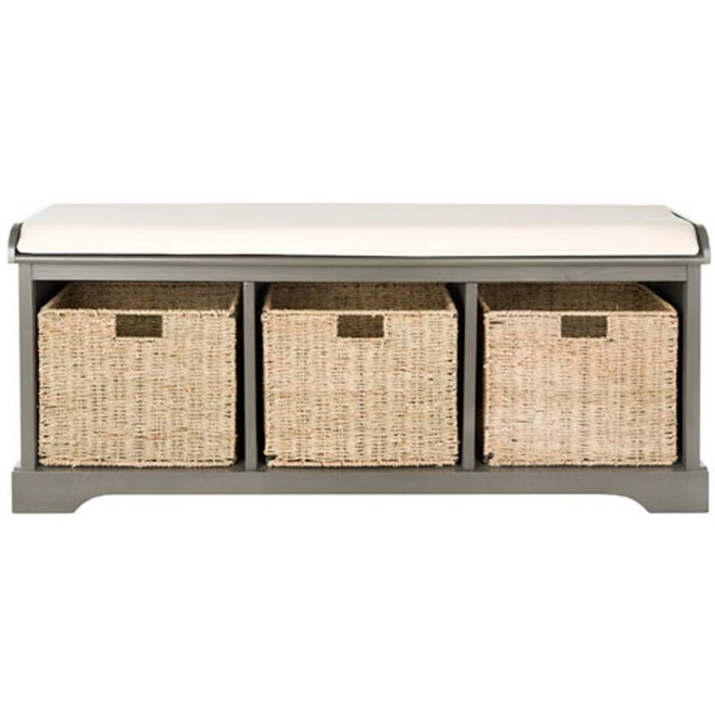 Safavieh - Lonan Storage Bench - Grey - AMH5733A
