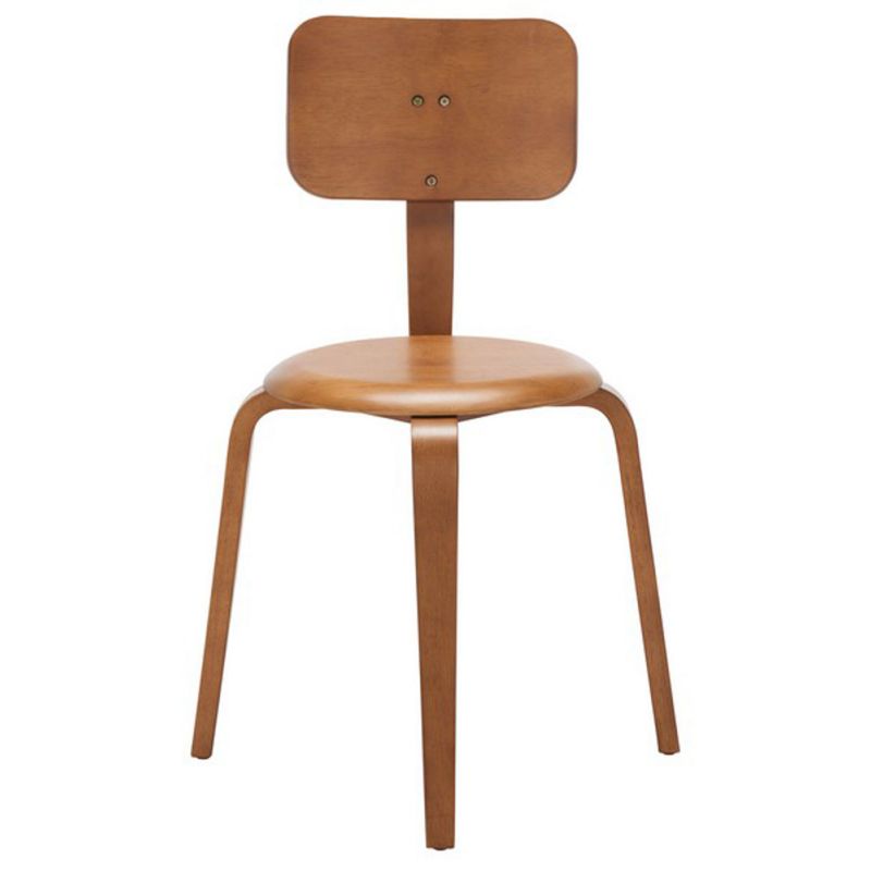 Safavieh - Luella Stackable Dining Chair - Walnut  (Set of 2) - DCH1009A-SET2