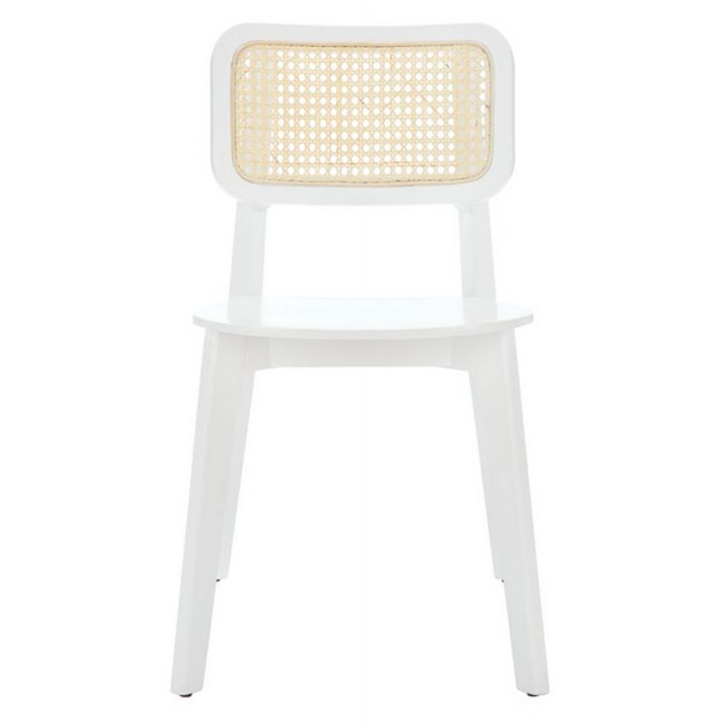 Safavieh - Luz Cane Dining Chair - White - Natural  (Set of 2) - DCH1006C-SET2