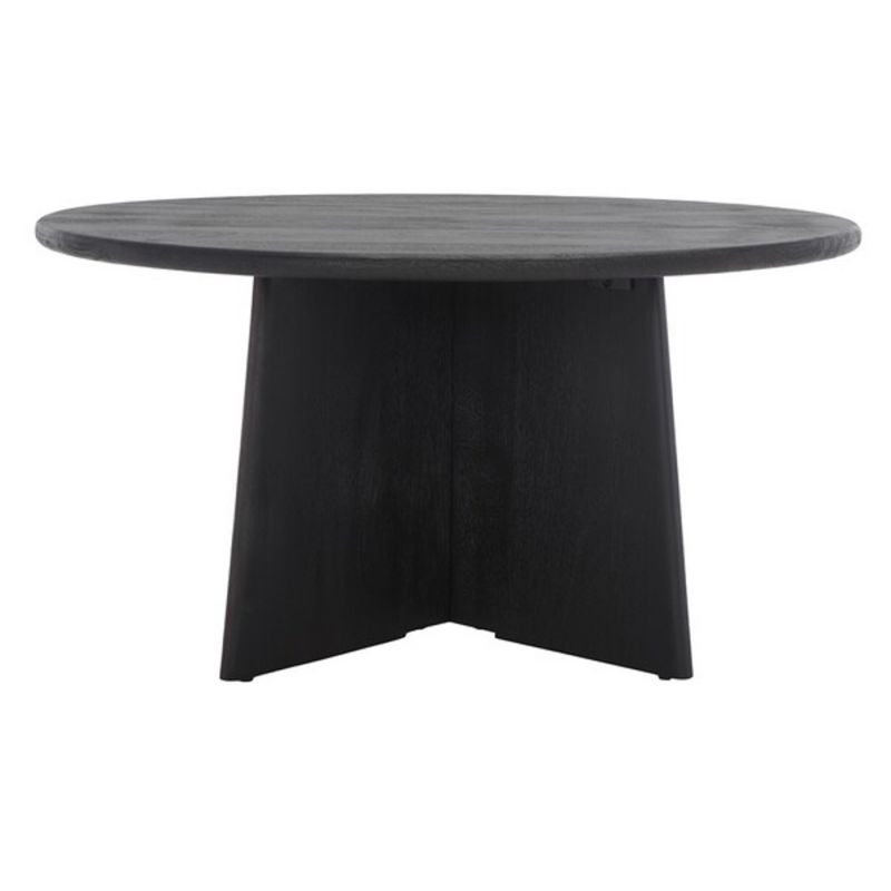 Safavieh - Couture - Madilynn Round Wood Coffee Table - Black - SFV9707A