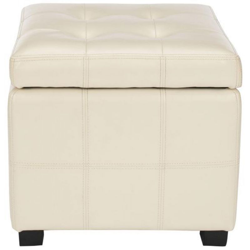 Safavieh - Maiden Sq Tufted Ottoman - Flat Cream - HUD8231K