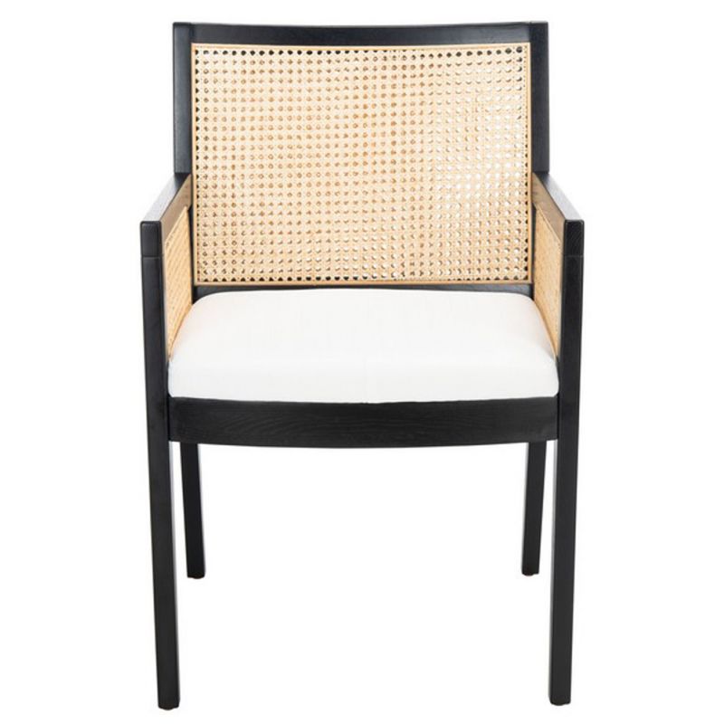 Safavieh - Couture - Malik Rattan Dining Chair - Black - Natural - SFV4105A