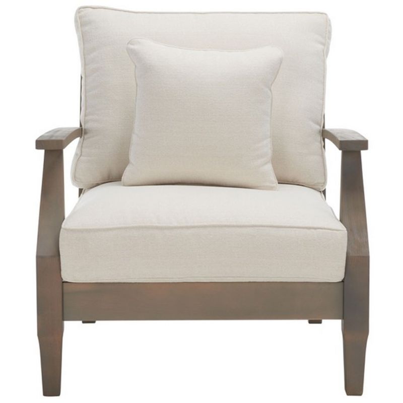 Safavieh - Couture - Martinique Wood Patio Armchair - Light Grey - Beige - CPT1011C