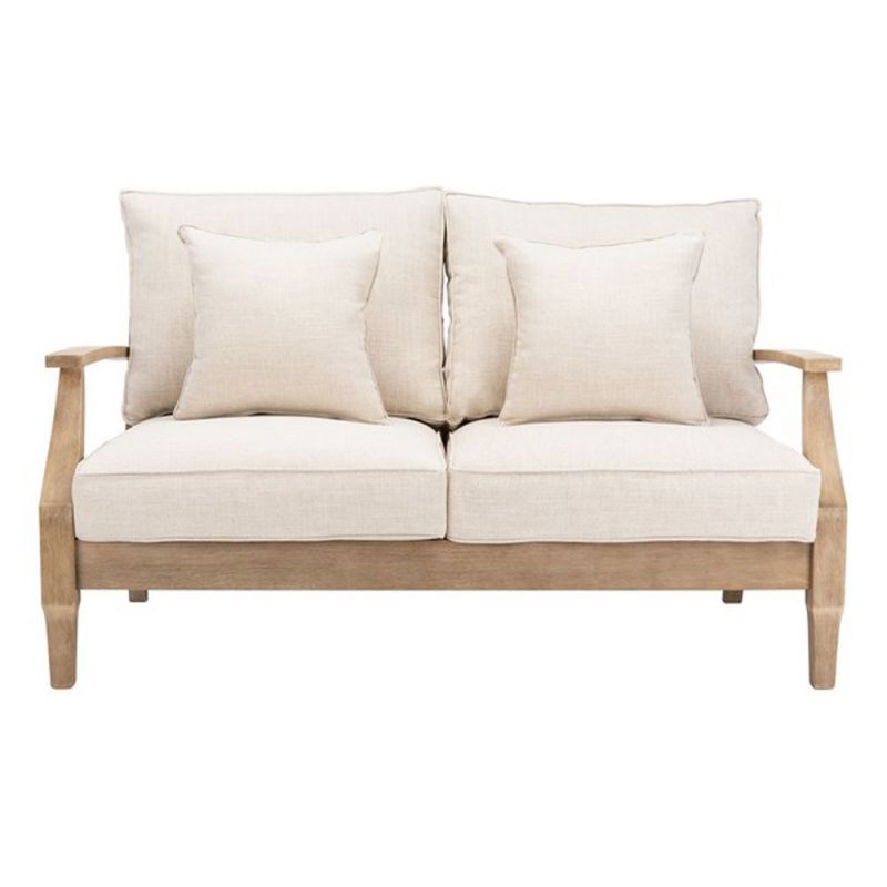 Safavieh - Couture - Martinique Wood Patio Loveseat - Natural - Beige - CPT1012A