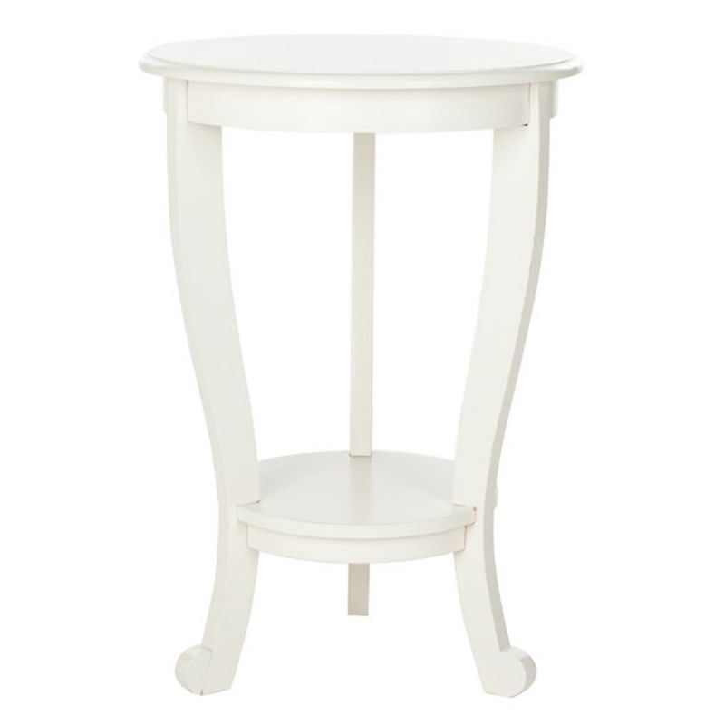 Safavieh - Mary Pedestal Table - Distressed Cream  - AMH5711C