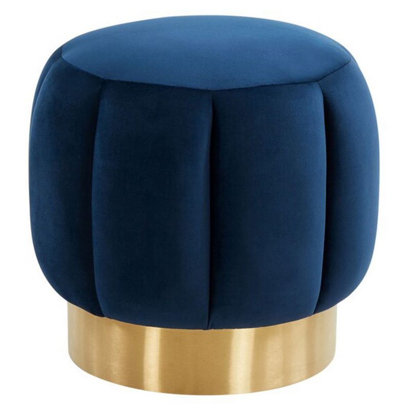 Safavieh - Couture - Maxine Channel Tufted Ottoman - Navy - SFV4707I