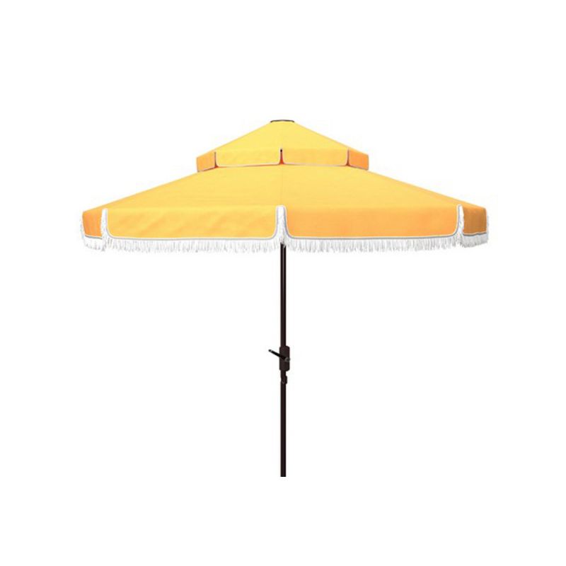 Safavieh - Milan  9Ft Double Top Umbrella - Yellow - PAT8208D