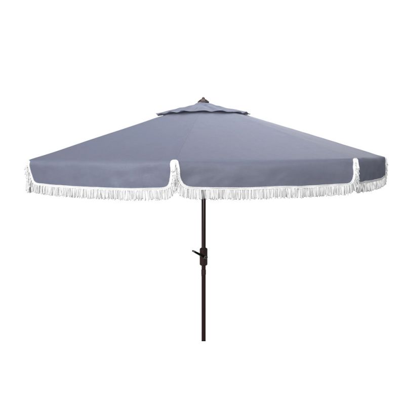 Safavieh - Milan Fringe 11Ft Umbrella - Grey - PAT8108B
