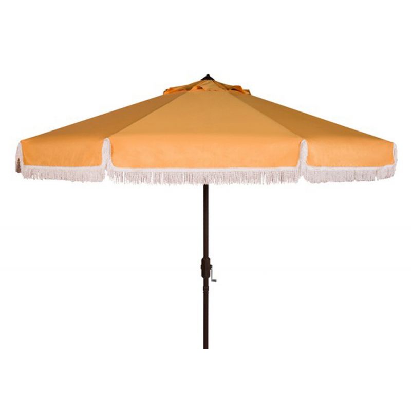 Safavieh - Milan Fringe 11Ft Umbrella - Yellow - PAT8108D