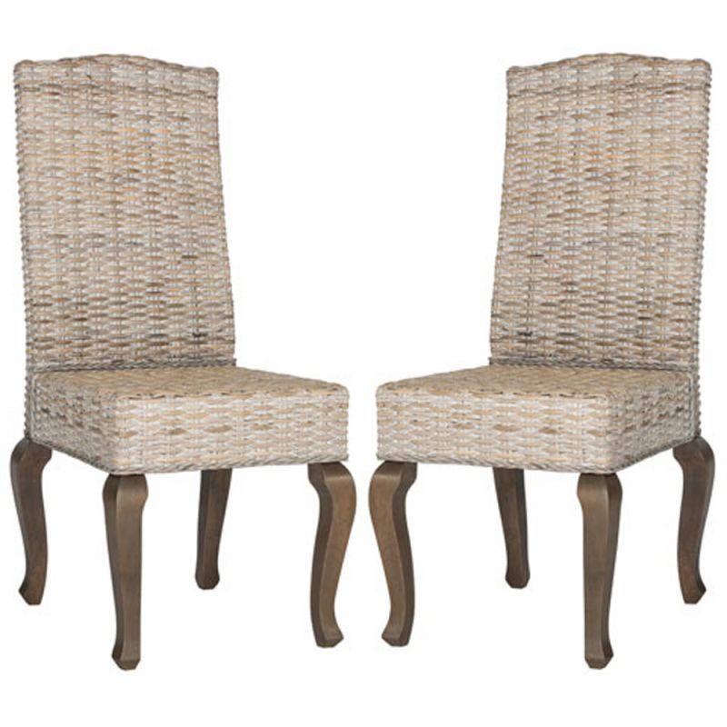 Safavieh - Milos Dining Chair - White Washed  (Set of 2) - SEA8018B-SET2