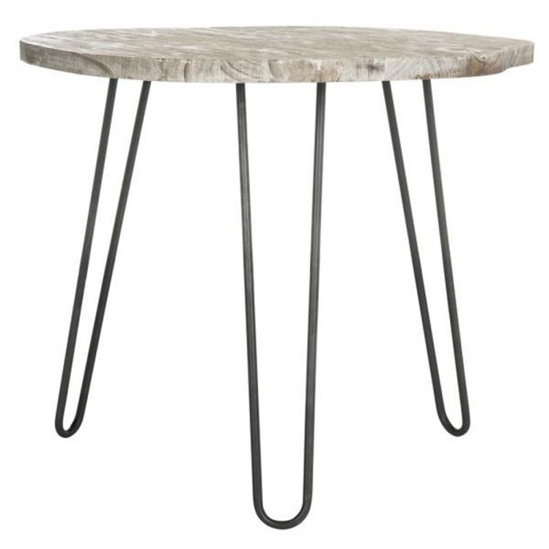 Safavieh - Mindy Dining Table - Grey White Wash - Black - DTB6500A